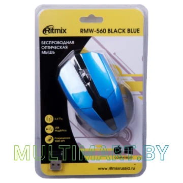 Мышь Ritmix RMW-560 (черный/синий) картинка 3